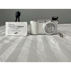 Samsung Galaxy EK-GC200 16.3MP Digital Camera w/21x Zoom White Tested w/Batt SD